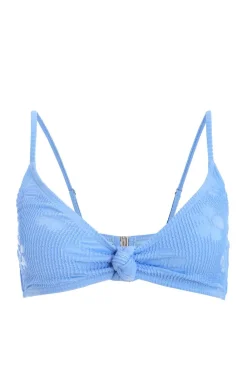 Quiz Holiday Accessories|Holiday>Blue Crinkle Knot Bikini Top