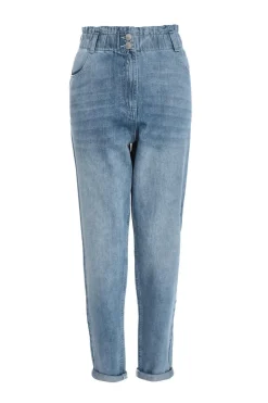 Quiz Jeans|Everyday Essentials>Blue Denim High Waisted Tapered Jeans
