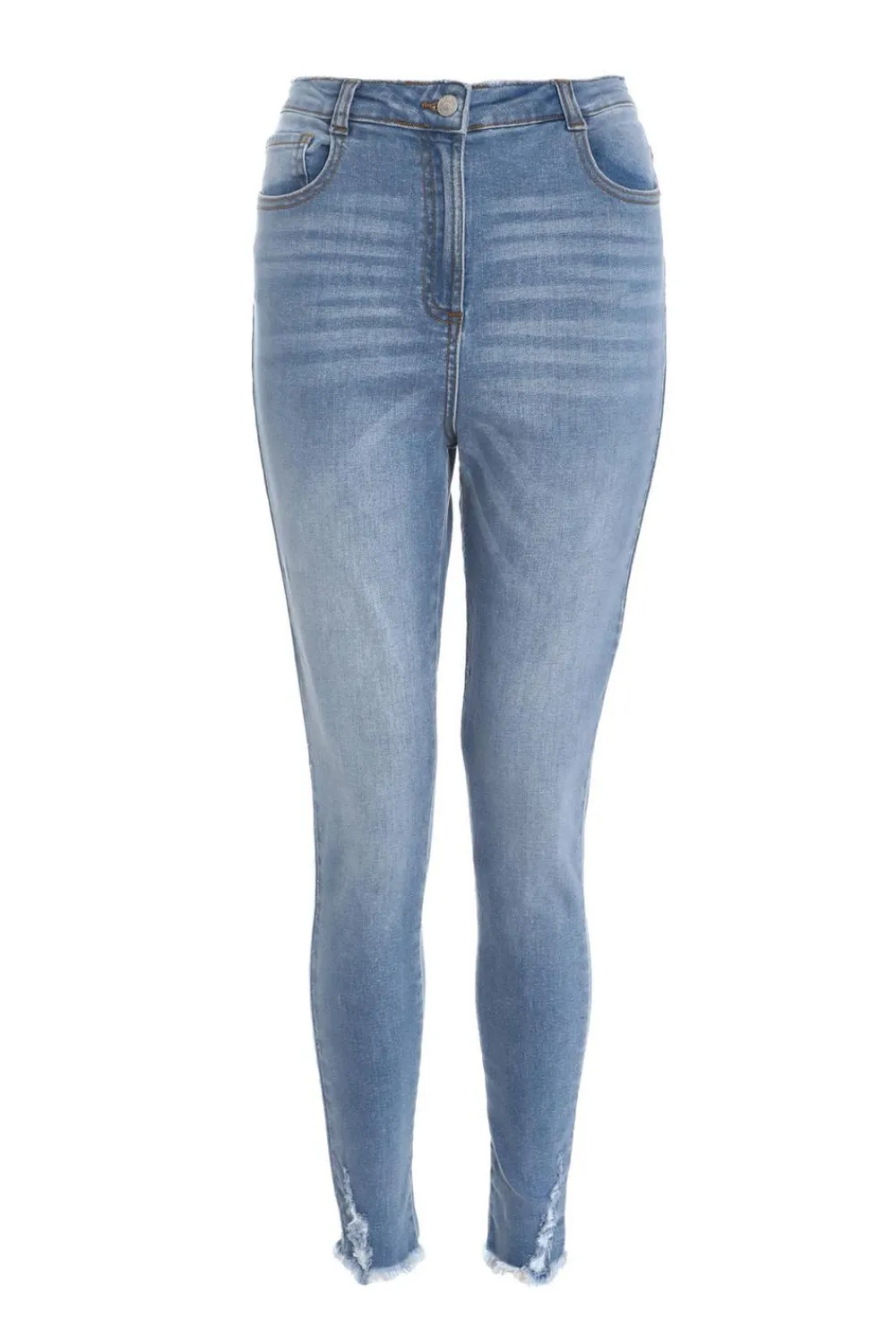Quiz Jeans|Casual Clothing>Blue Denim Ripped Jeans