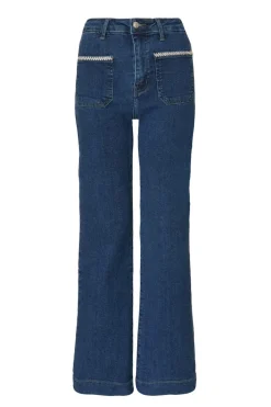 Quiz Trousers|Going Out>Blue Diamante Front Pocket Jeans