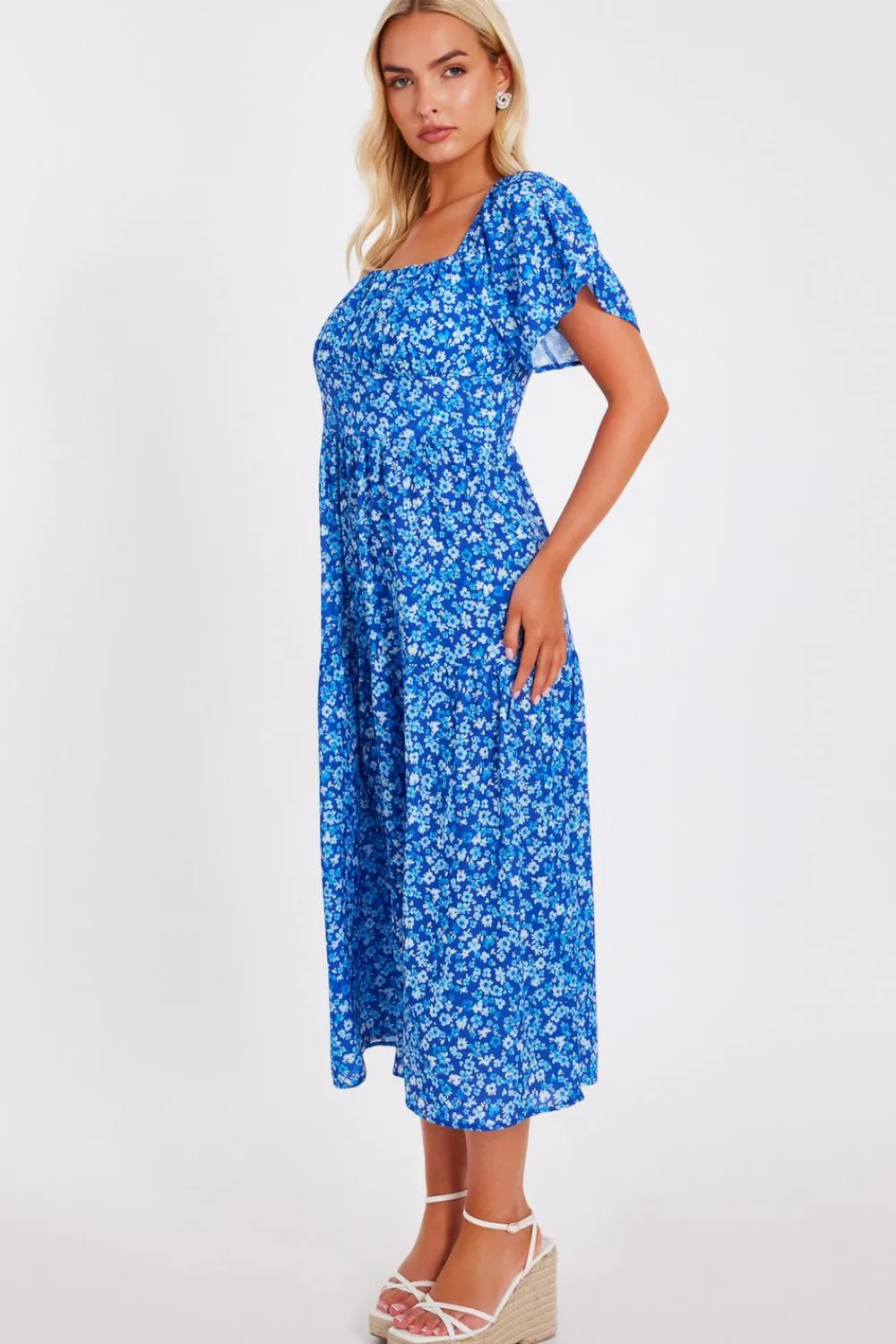 Quiz Summer Clothes|Holiday>Floral Print Midi Dress