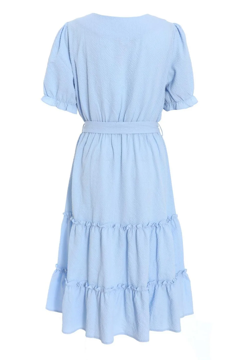 Quiz Evening Dresses|Wedding Guest Dresses>Blue Frill Midi Dress