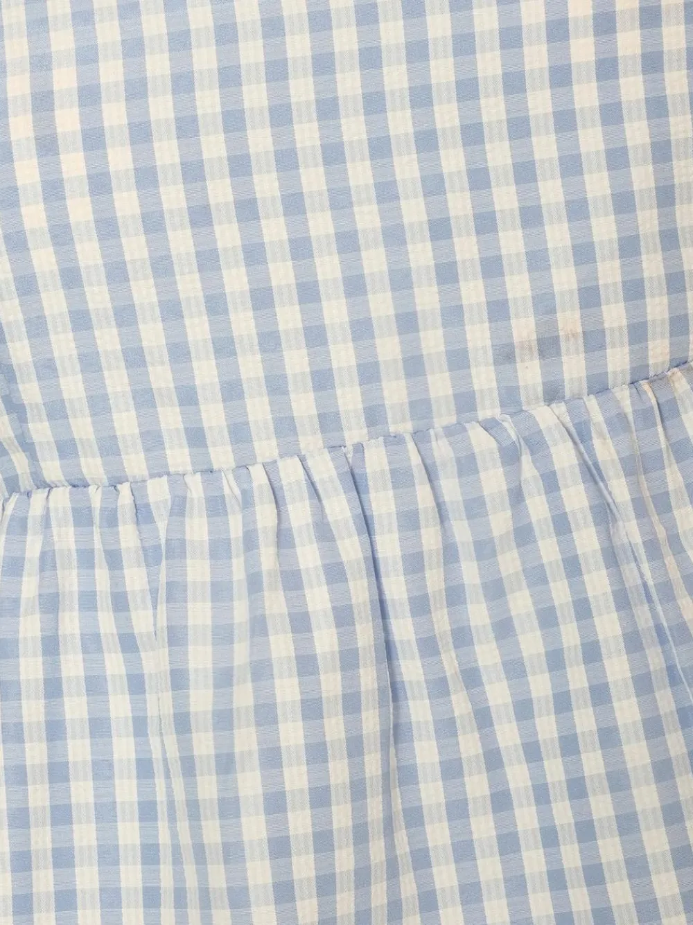 Quiz Summer Tops|Day Tops>Blue Gingham Strappy Peplum Top