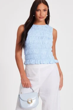 Quiz Summer Tops|Going Out Tops>Jacquard Gathered Top
