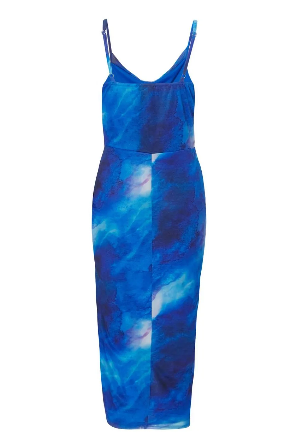Quiz Summer Clothes|Holiday>Blue Mesh Marble Midi Dress