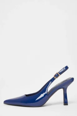 Quiz Occasion Shoes|Heels>Patent Sling Back Court Heels