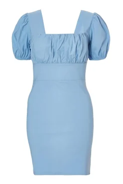 Quiz Summer Clothes|Holiday>Blue Puff Sleeve Mini Dress