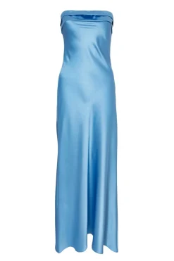 Quiz Prom Dresses|Prom & Ball>Blue Satin Bandeau Midaxi Dress