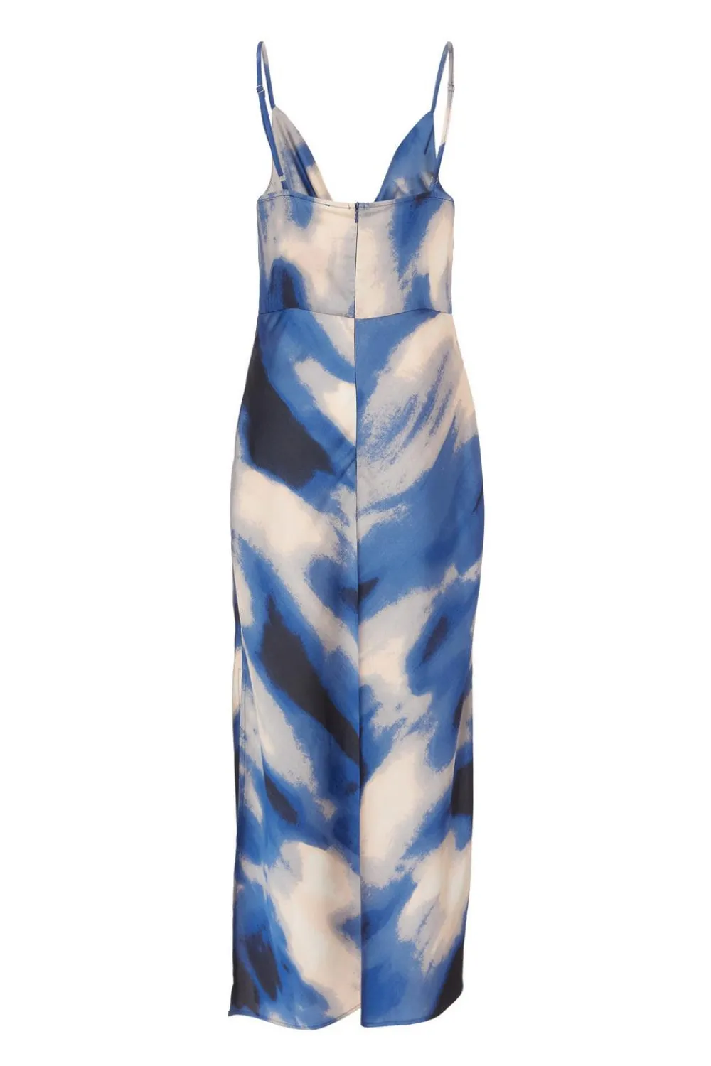 Quiz Day At The Races|Christening Guest>Blue Satin Marble Midaxi Dress