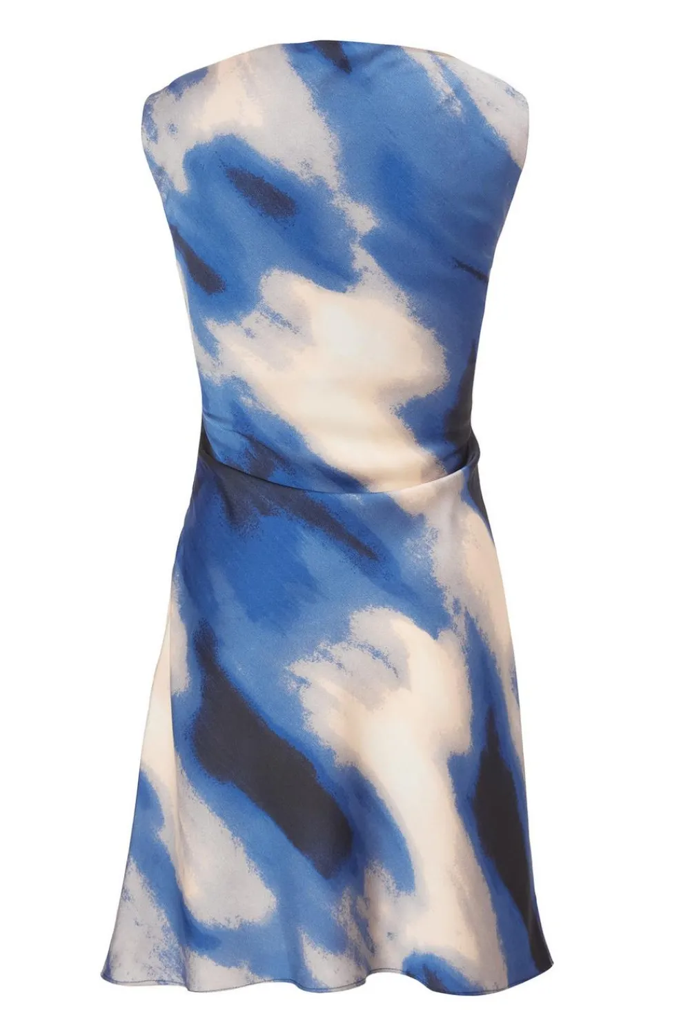 Quiz Going Out|Dresses>Blue Satin Marble Mini Dress