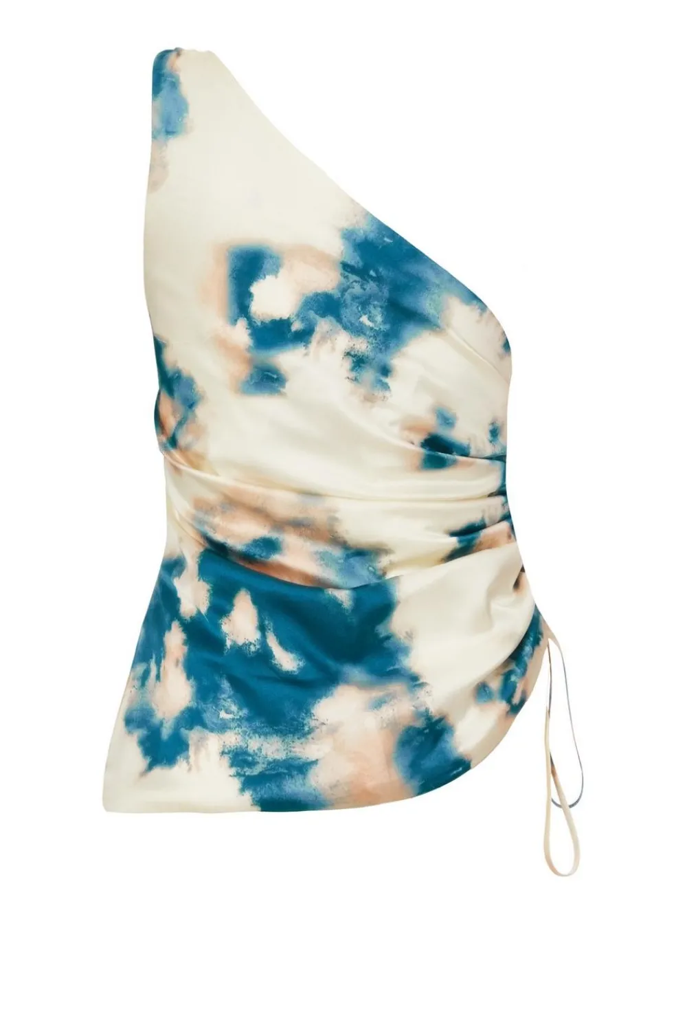 Quiz Summer Tops|Going Out Tops>Blue Satin Marble Print Top