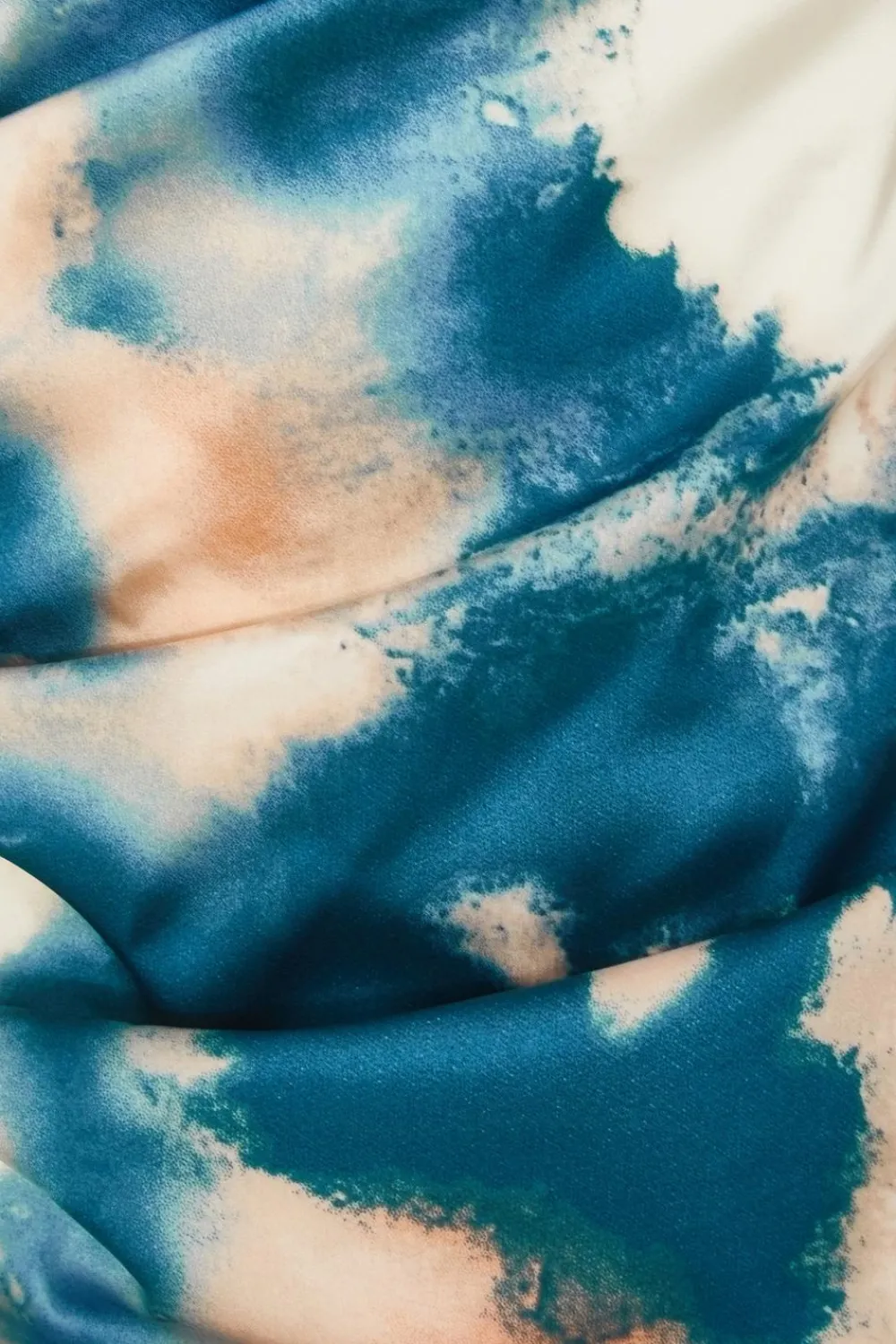 Quiz Summer Tops|Going Out Tops>Blue Satin Marble Print Top