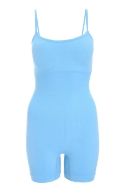 Quiz Summer Clothes|Holiday>Blue Seamless Playsuit