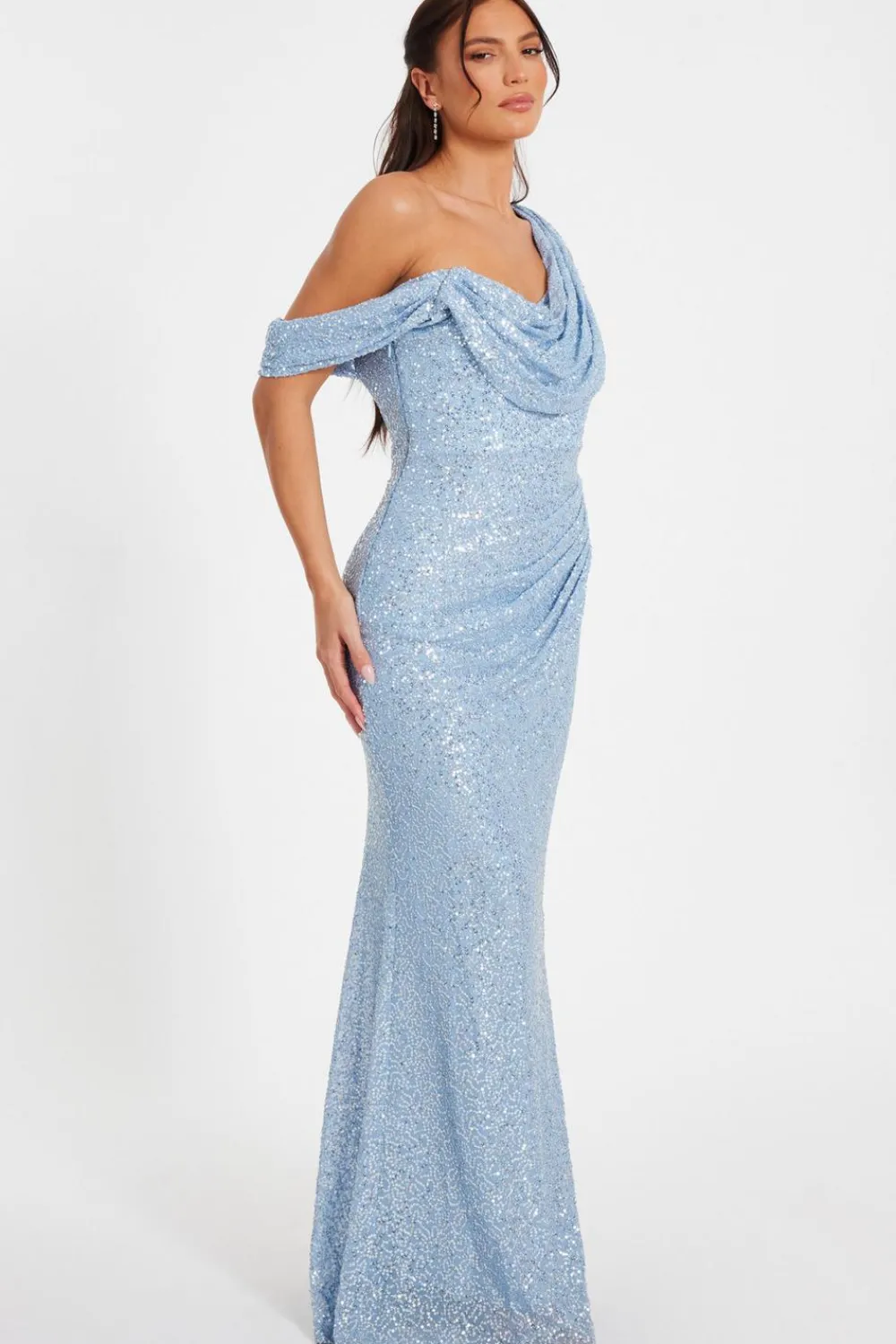 Quiz Prom Dresses|Prom & Ball>Sequin Cowl Neck Maxi Dress