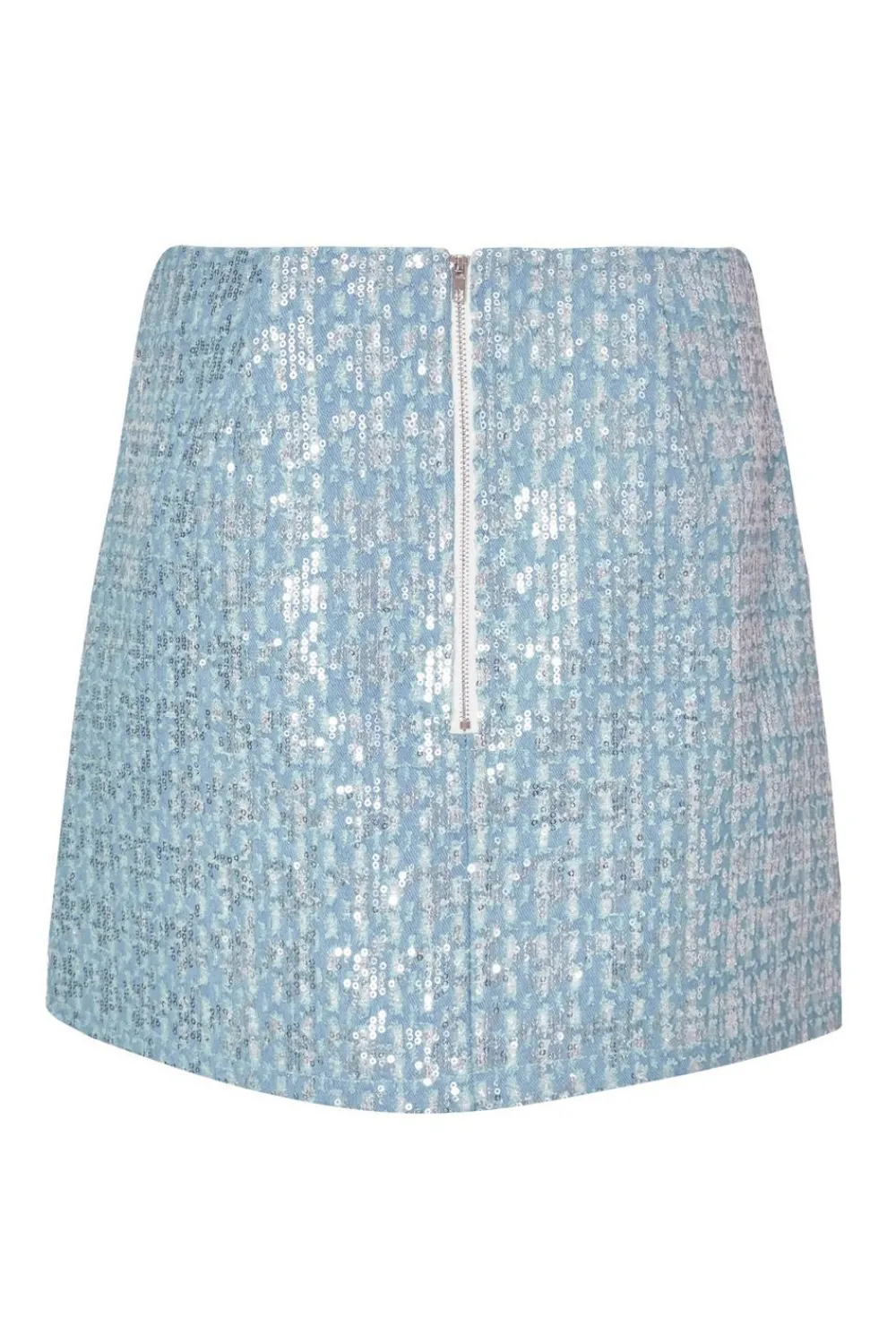 Quiz Summer Clothes|Skirts>Blue Sequin Denim Mini Skirt
