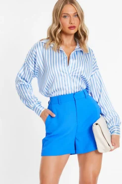 Quiz Shorts|Co-Ords>Blue Tailored Shorts