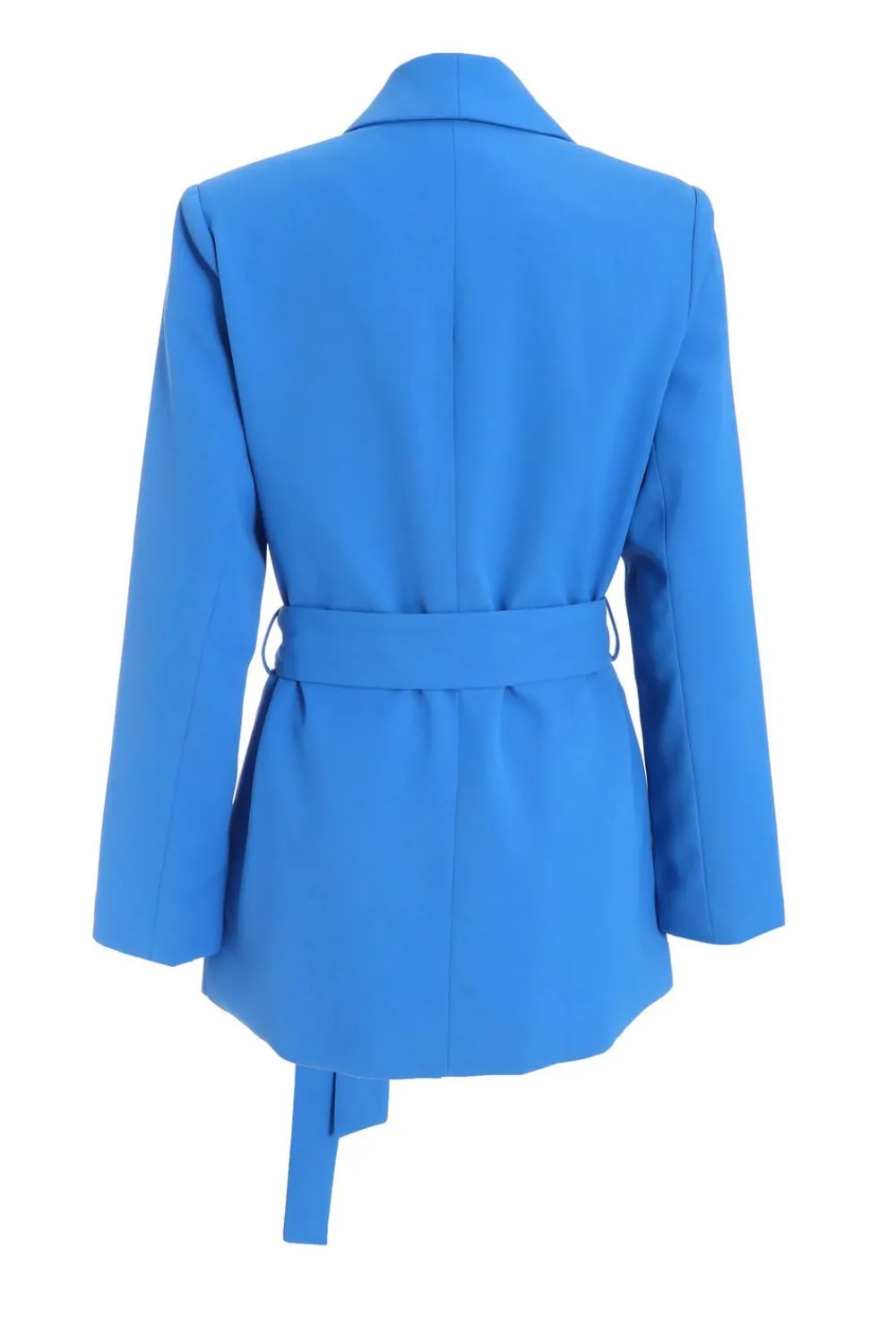 Quiz Workwear|Jackets & Coats>Blue Tailored Tie Belt Blazer