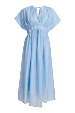 Quiz Summer Clothes|Holiday>Blue V-Neck Midi Dress