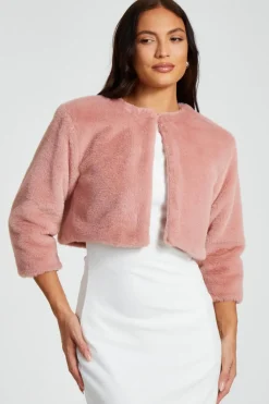 Quiz Occasion Cover-Ups|Capes & Ponchos>Faux Fur Cropped Cape