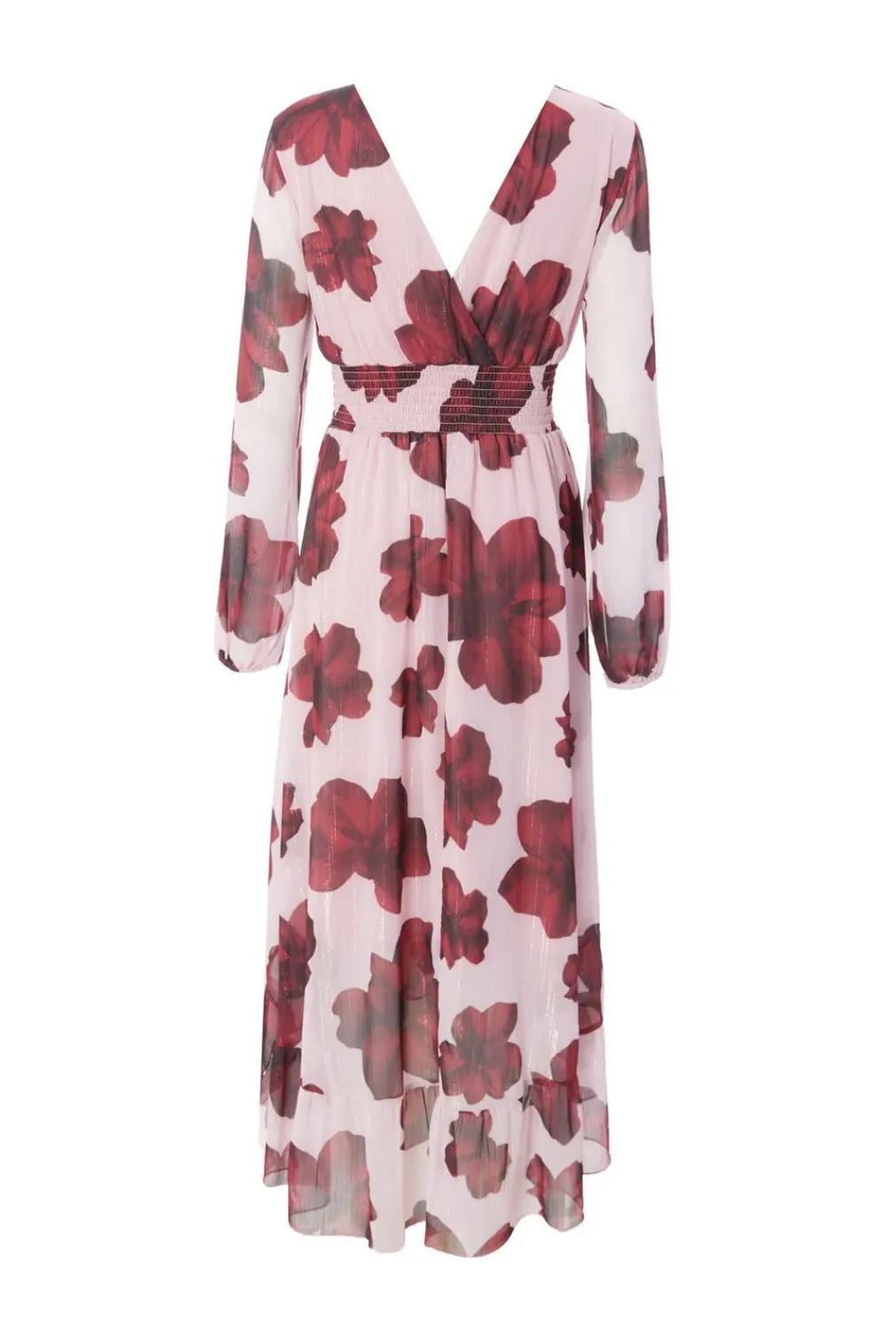 Quiz Day At The Races|Christening Guest>Blush Floral Dip Hem Midi Dress