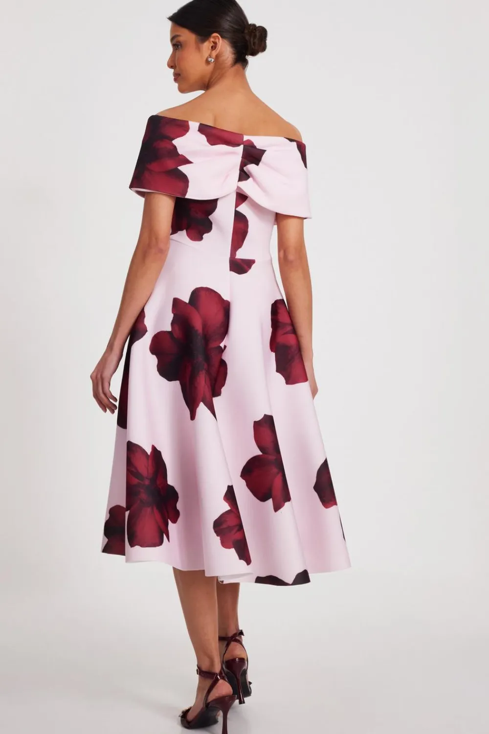 Quiz Wedding Guest Dresses|Occasion Dresses>Blush Floral Skater Dress