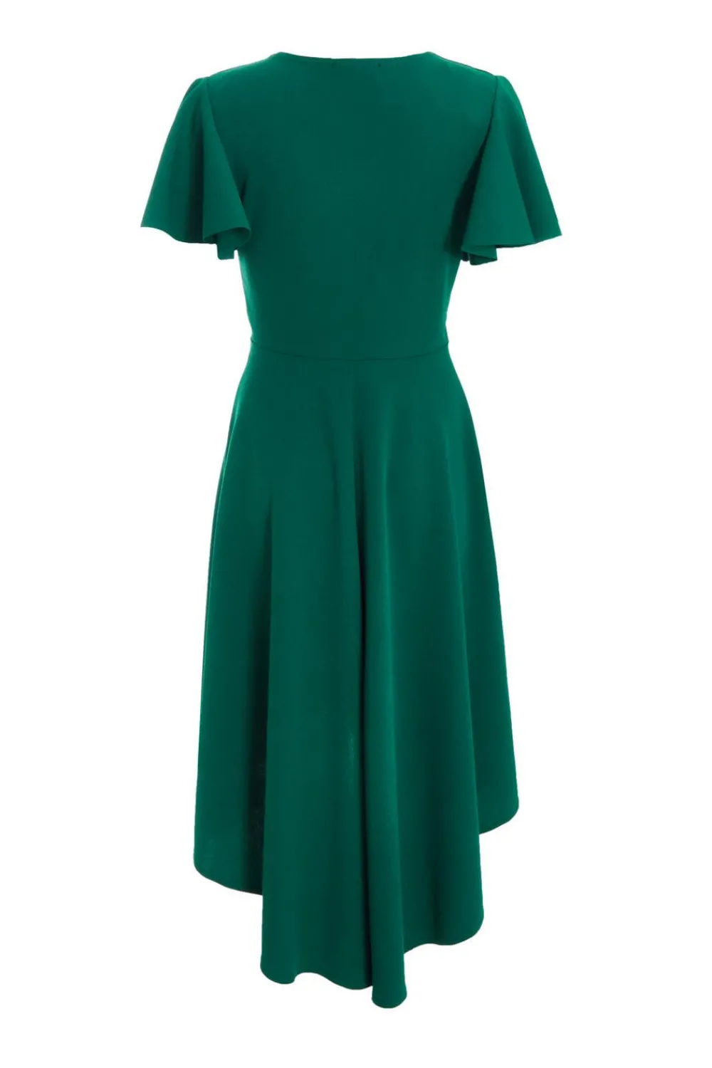 Quiz Christening Guest|Wedding Guest Dresses>Bottle Green Buckle Detail Midi Dress