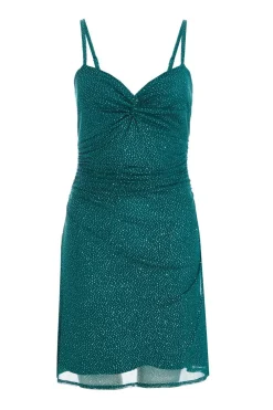 Quiz Mini Dresses|Green Dresses>Glitter Mesh Mini Dress