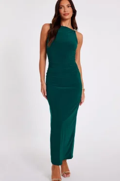 Quiz Day At The Races|Christening Guest>Gold Buckle Midaxi Dress