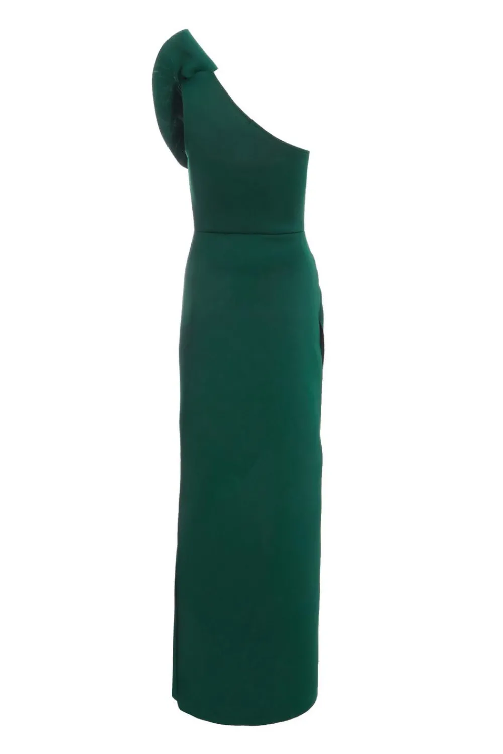 Quiz Prom Dresses|Prom & Ball>Bottle Green One Shoulder Maxi Dress