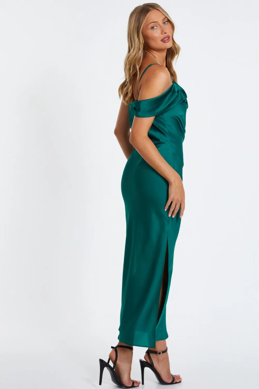 Quiz Prom Dresses|Prom & Ball>Satin Drop Shoulder Maxi Dress