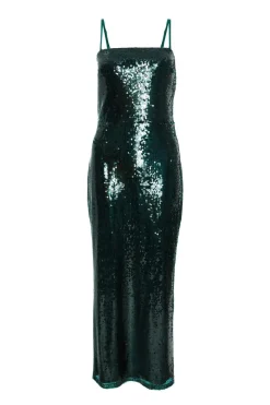Quiz Wedding Guest Dresses|Occasion Dresses>Bottle Green Sequin Midaxi Dress
