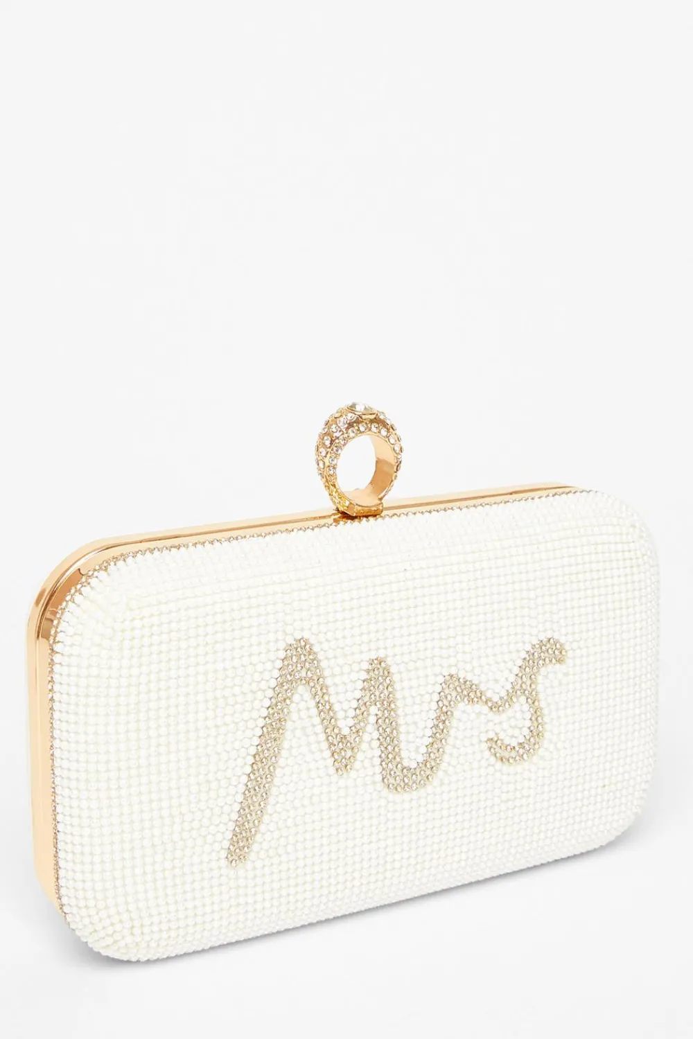 Quiz Wedding Accessories|Bride To Be>Bridal Gold Pearl Box Bag