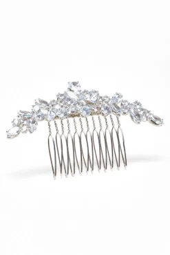 Quiz Wedding Accessories|Jewellery>Bridal Silver Jewel Hair Comb