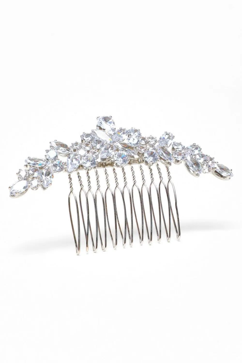 Quiz Wedding Accessories|Jewellery>Bridal Silver Jewel Hair Comb