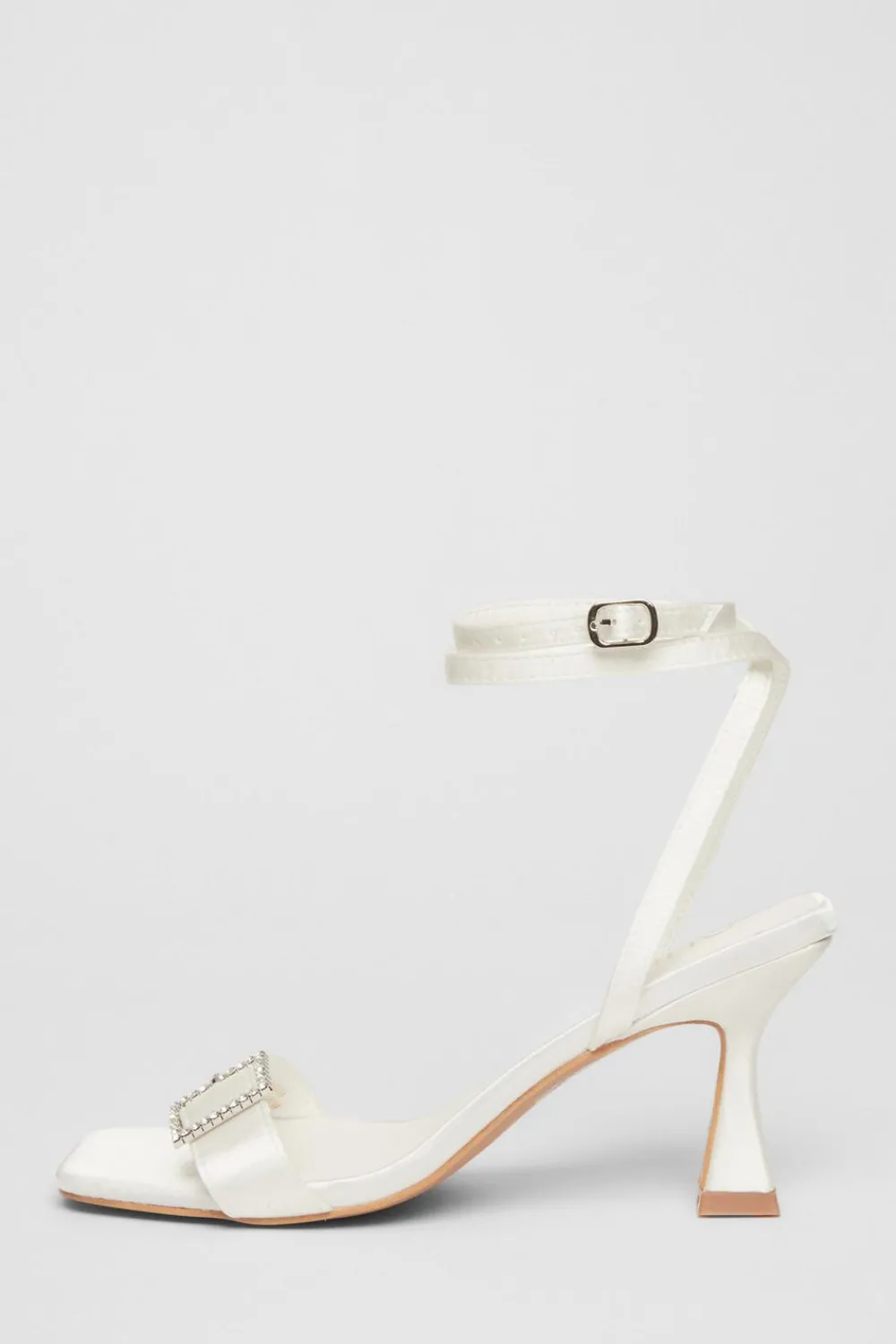 Quiz Occasion Shoes|Heels>Bridal White Buckle Front Heels