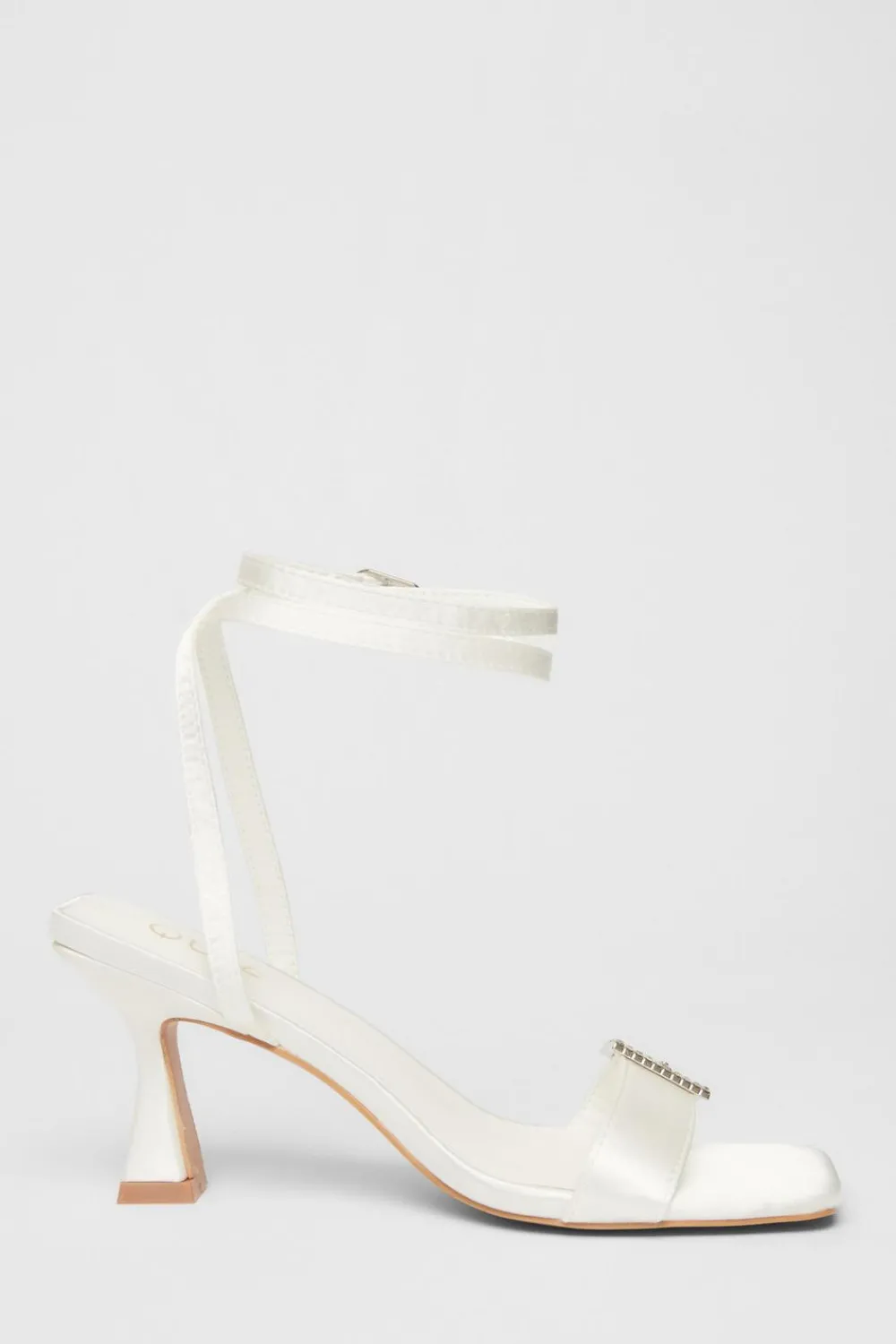 Quiz Occasion Shoes|Heels>Bridal White Buckle Front Heels