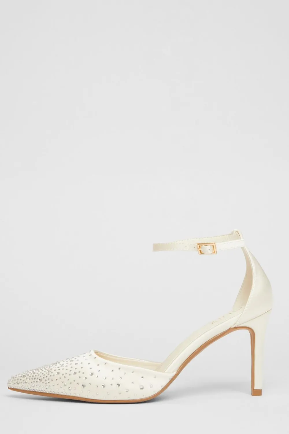 Quiz Occasion Shoes|Heels>Bridal Diamante Court Heels
