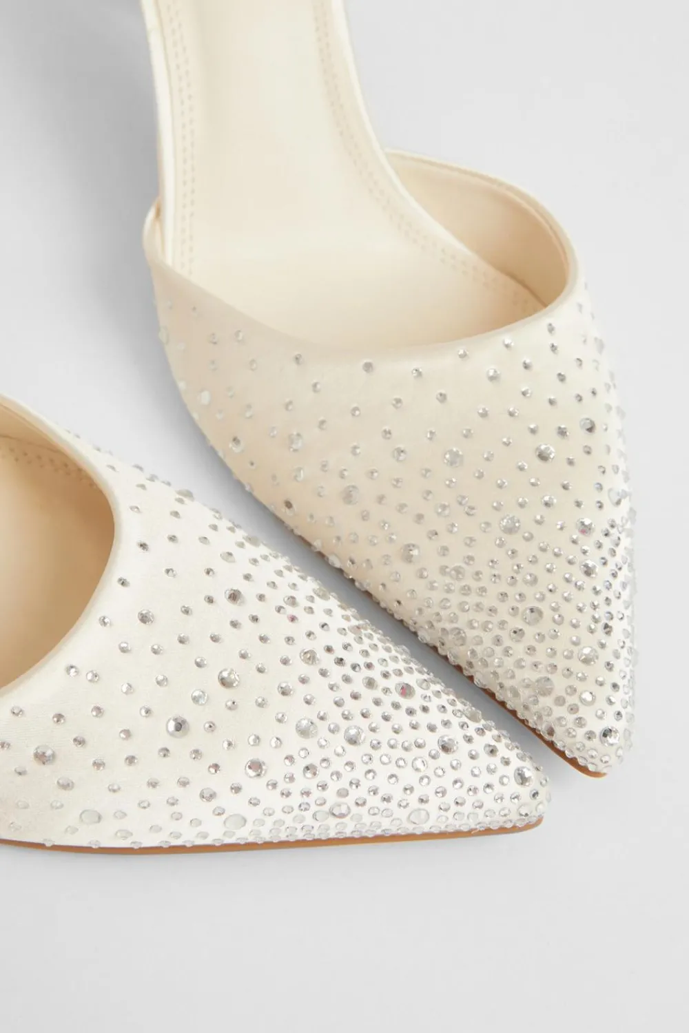 Quiz Occasion Shoes|Heels>Bridal Diamante Court Heels