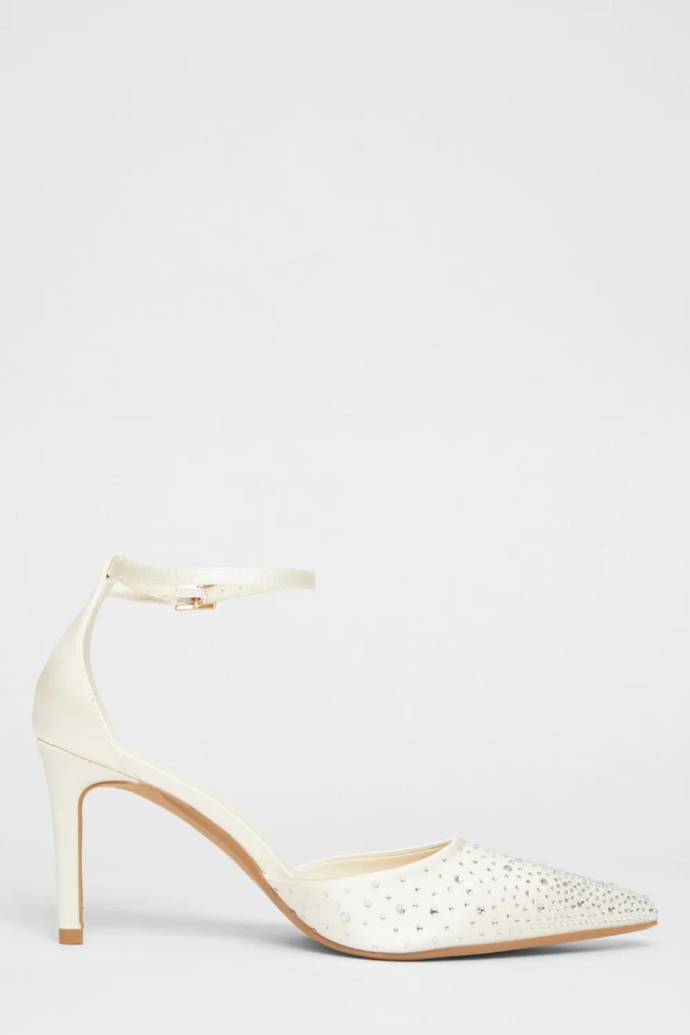 Quiz Occasion Shoes|Heels>Bridal Diamante Court Heels