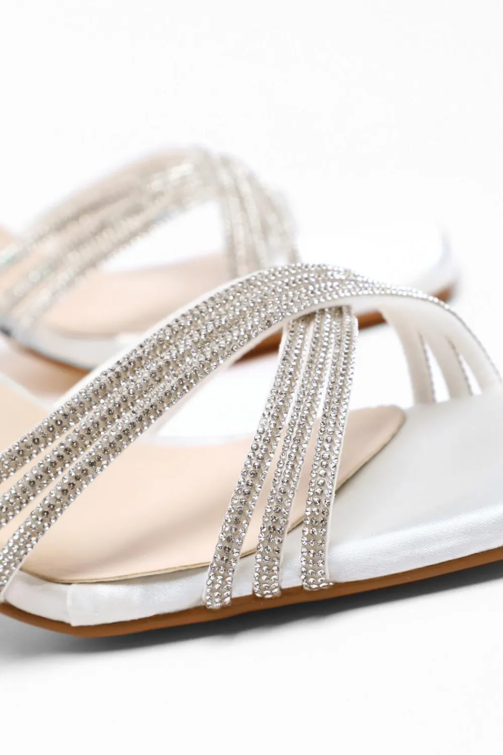 Quiz Shoe & Bag Sets|Heels>Bridal White Diamante Heeled Sandals