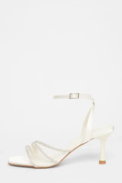 Quiz Occasion Shoes|Heels>Bridal White Embellished Heels