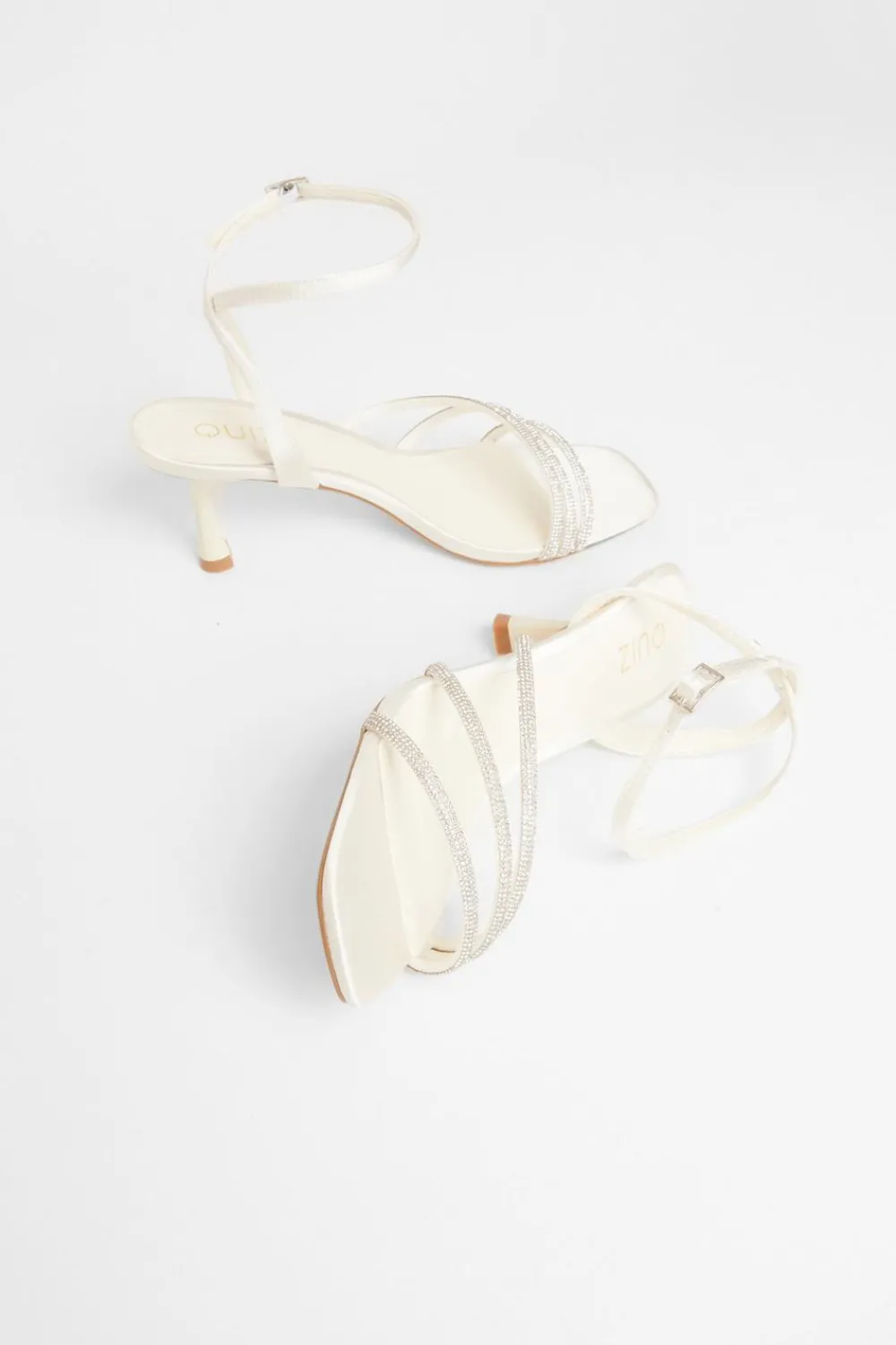 Quiz Occasion Shoes|Heels>Bridal White Embellished Heels