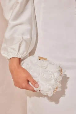 Quiz Wedding Accessories|Bags>Bridal Organza Rose Box Bag