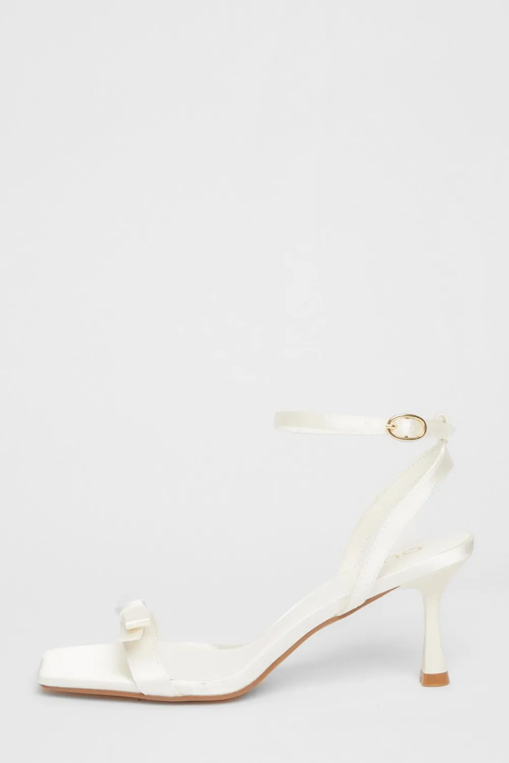 Quiz Shoe & Bag Sets|Occasion Shoes>Bridal Satin Bow Heels
