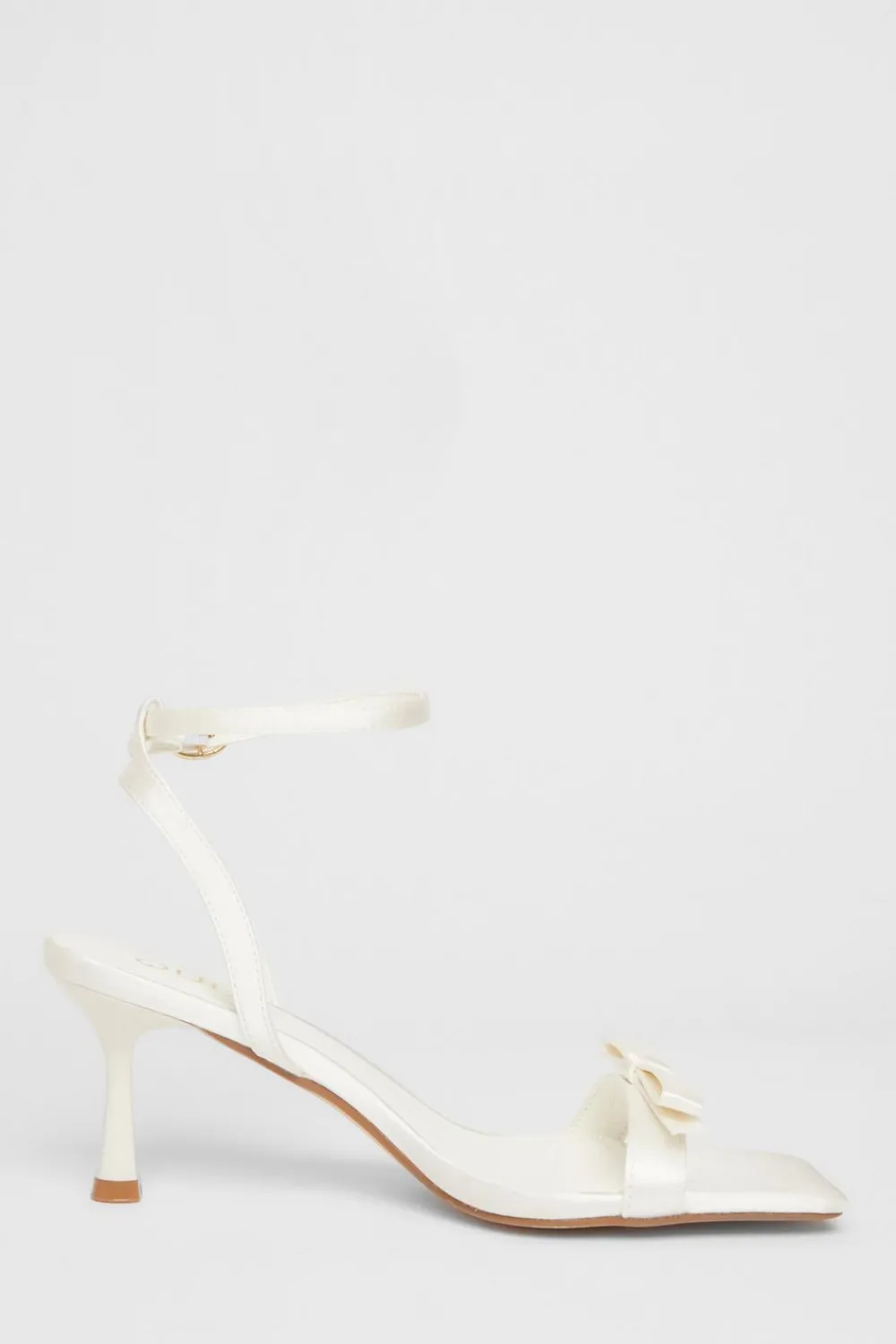 Quiz Shoe & Bag Sets|Occasion Shoes>Bridal Satin Bow Heels