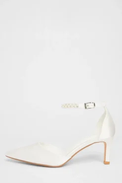 Quiz Occasion Shoes|Heels>Bridal White Satin Court Heels