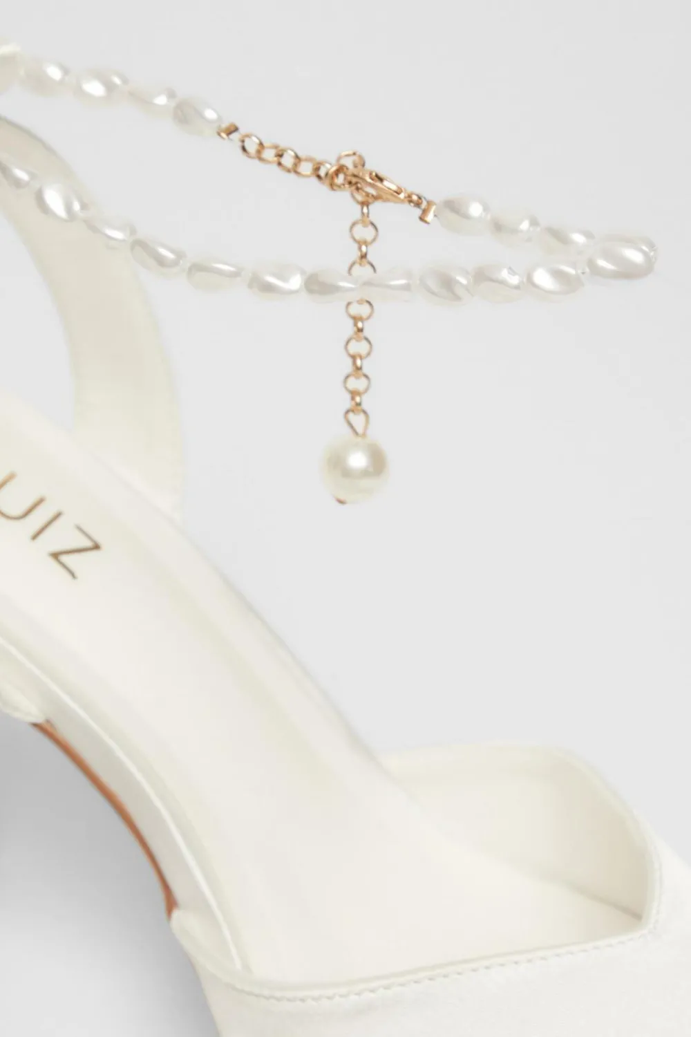 Quiz Occasion Shoes|Heels>Bridal White Satin Court Heels