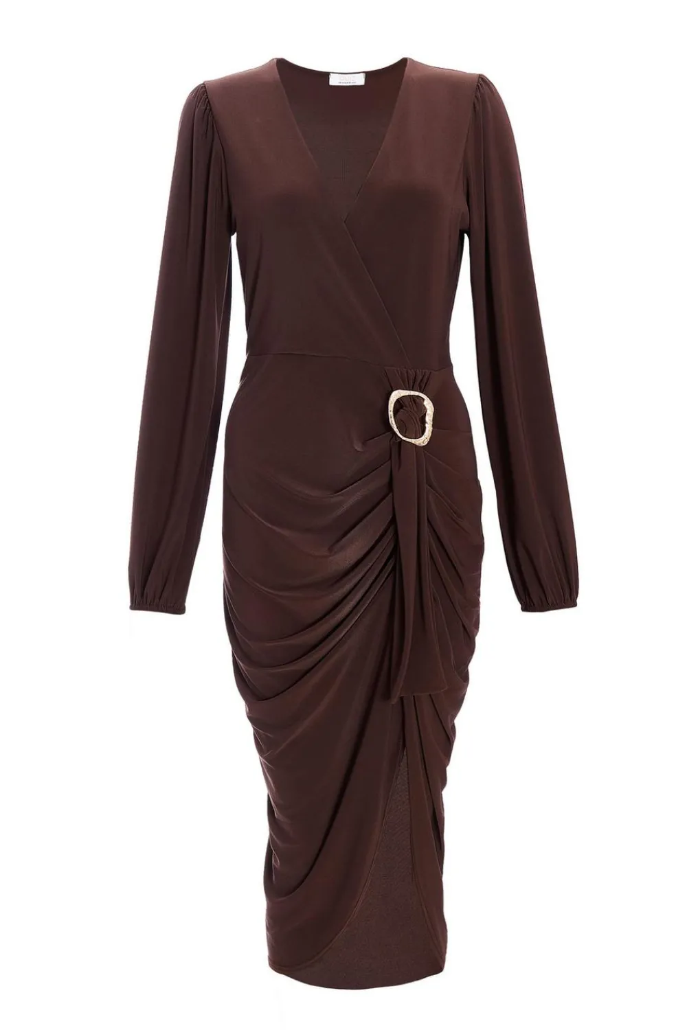 Quiz Christening Guest|Going Out>Brown Buckle Detail Midi Dress