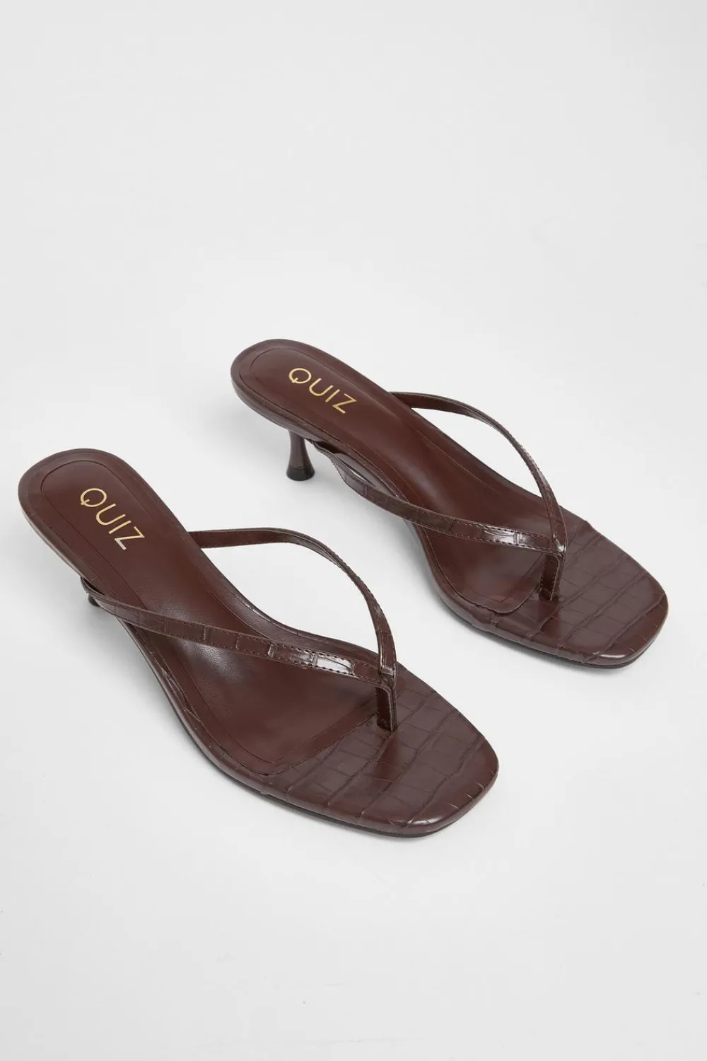 Quiz Heels|Holiday Shoes>Croc Toe Post Heels