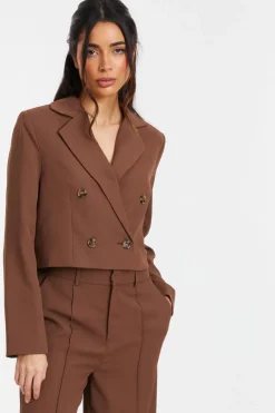 Quiz Jackets & Coats|Co-Ords>Cropped Tailored Blazer